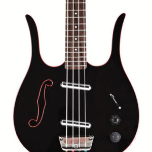 Danelectro Red Hot Longhorn Short Scale Bass Guitar in Black