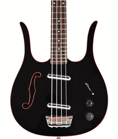 Danelectro Red Hot Longhorn Short Scale Bass Guitar in Black