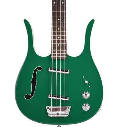 Danelectro Red Hot Longhorn Short Scale Bass Guitar in Jade