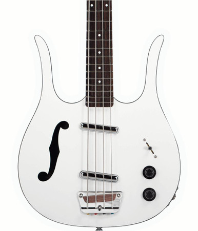 Danelectro Red Hot Longhorn Short Scale Bass Guitar in White