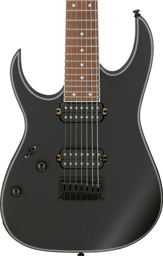 Ibanez RG7421EXL-BKF Left Handed RG Standard Series 7-String Electric Guitar in Black Flat