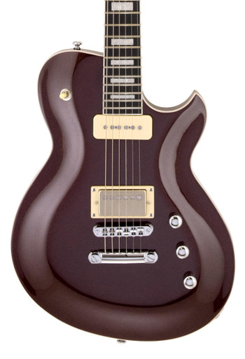 Reverend Roundhouse H90 Electric Guitar in Metallic Bordeaux
