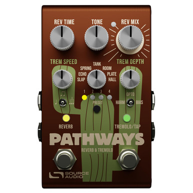 Source Audio Pathways Stereo Reverb & Tremolo Pedal