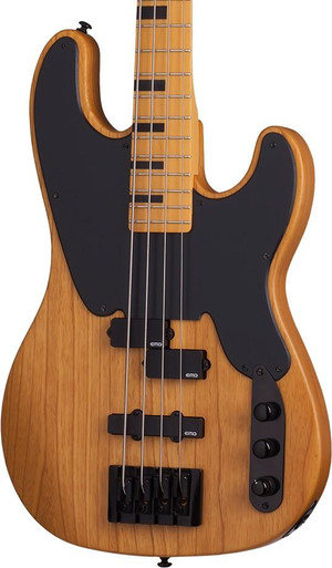 Schecter Model-T Session Bass Guitar in Aged Natural Satin