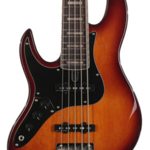 Sire Marcus Miller V5 24 Fret Left Handed 5-String Bass Guitar in Tobacco Sunburst