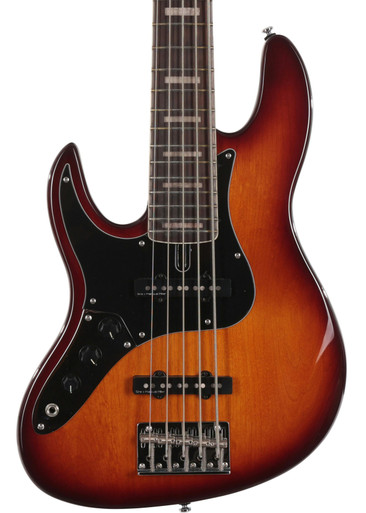 Sire Marcus Miller V5 24 Fret Left Handed 5-String Bass Guitar in Tobacco Sunburst