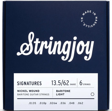 Stringjoy Signatures Baritone Balanced Light Gauge 13.5-62 Nickel Wound Electric Guitar Strings