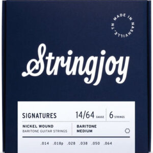 Stringjoy Signatures Baritone Balanced Medium Gauge 14-64 Nickel Wound Electric Guitar Strings