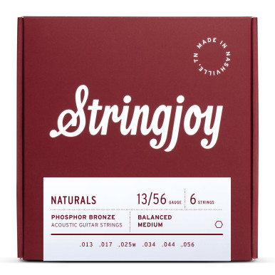 Stringjoy Medium 13-56 Phosphor Bronze Acoustic Guitar Strings