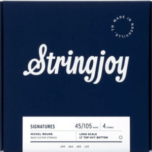 Stringjoy Light Top Heavy Bottom Gauge 45-105 4 String Long Scale Nickel Wound Bass Guitar Strings