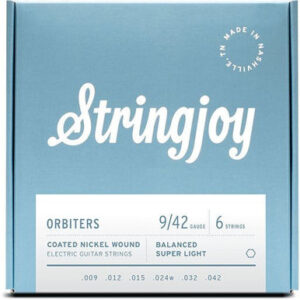 Stringjoy Orbiters Balanced Super Light Gauge 9-42 Coated Nickel Wound Electric Guitar Strings