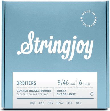 Stringjoy Orbiters Husky Super Light Gauge 9-46 Coated Nickel Wound Electric Guitar Strings