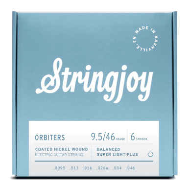 Stringjoy Orbiters Balanced Super Light Plus Gauge 9.5 - 46 Coated Nickel Wound Electric Guitar Strings