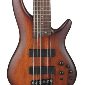 Ibanez SR506A-MHL 6-String Bass Guitar in Mahogany Brown Burst Low Gloss