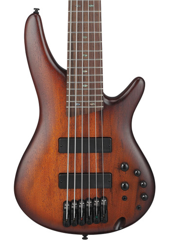Ibanez SR506A-MHL 6-String Bass Guitar in Mahogany Brown Burst Low Gloss