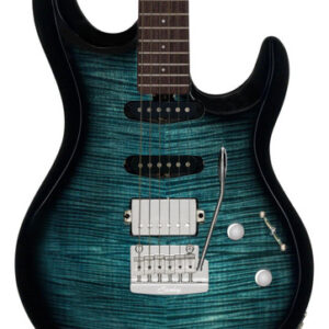 Sterling by Music Man Luke HSS Electric Guitar in Yucatan Blue