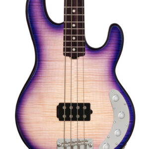Sterling by Music Man StingRay RAY34 Flame Bass Guitar in Purple Sunset