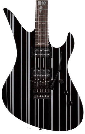 Schecter Synyster Standard Electric Guitar in Black with Silver Pinstripes