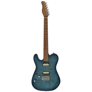 Sire Larry Carlton T7 FM Left Handed Electric Guitar in Trans Blue - Image 2