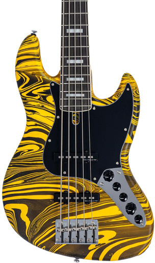 Sire V7 Alder 5 New Gen 5-String Bass Guitar in Yellow Swirl