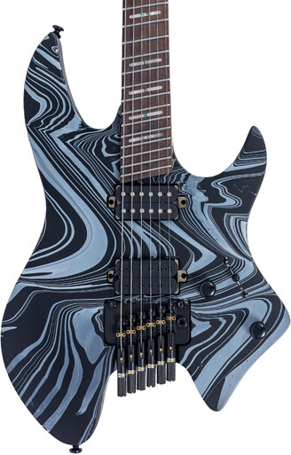 Sire X6 Headless Electric Guitar in Black Swirl