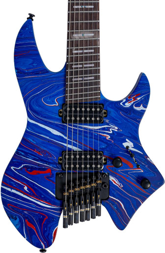 Sire X6 Headless 7-String Electric Guitar in Blue Swirl