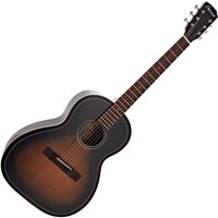 Hartwood Artiste Electro Acoustic Parlour Guitar Vintage Sunburst