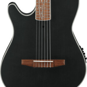 Ibanez TOD10N Tim Henson "Tree of Death" Left Handed Nylon-String Electro Acoustic Guitar in Transparent Black Flat