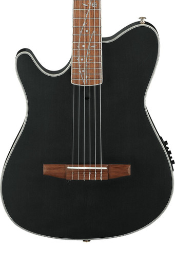 Ibanez TOD10N Tim Henson "Tree of Death" Left Handed Nylon-String Electro Acoustic Guitar in Transparent Black Flat