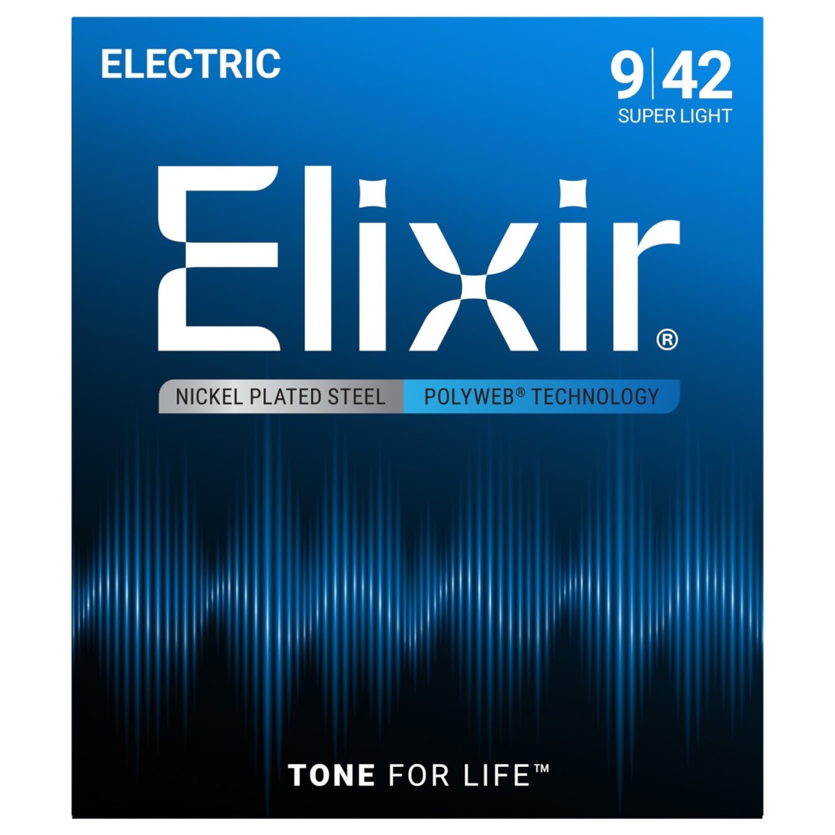 Elixir 12000 POLYWEB Superlight Electric Guitar Strings 9-42