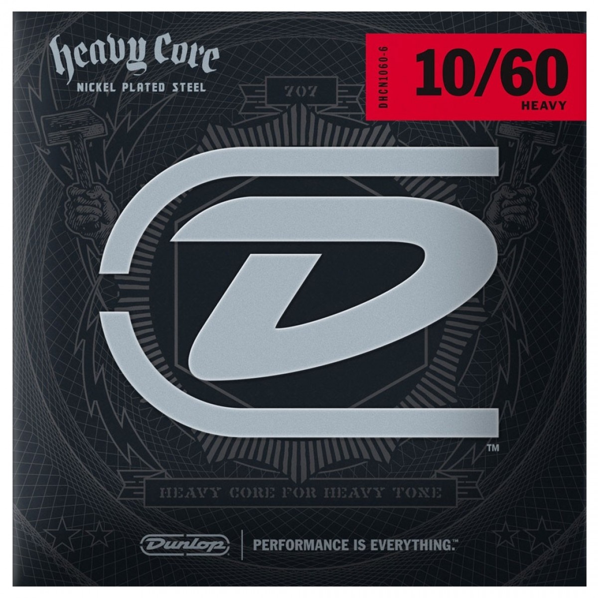 Dunlop DHCN10606 Electric Guitar Strings Heavy Core 6 String Set 10-60