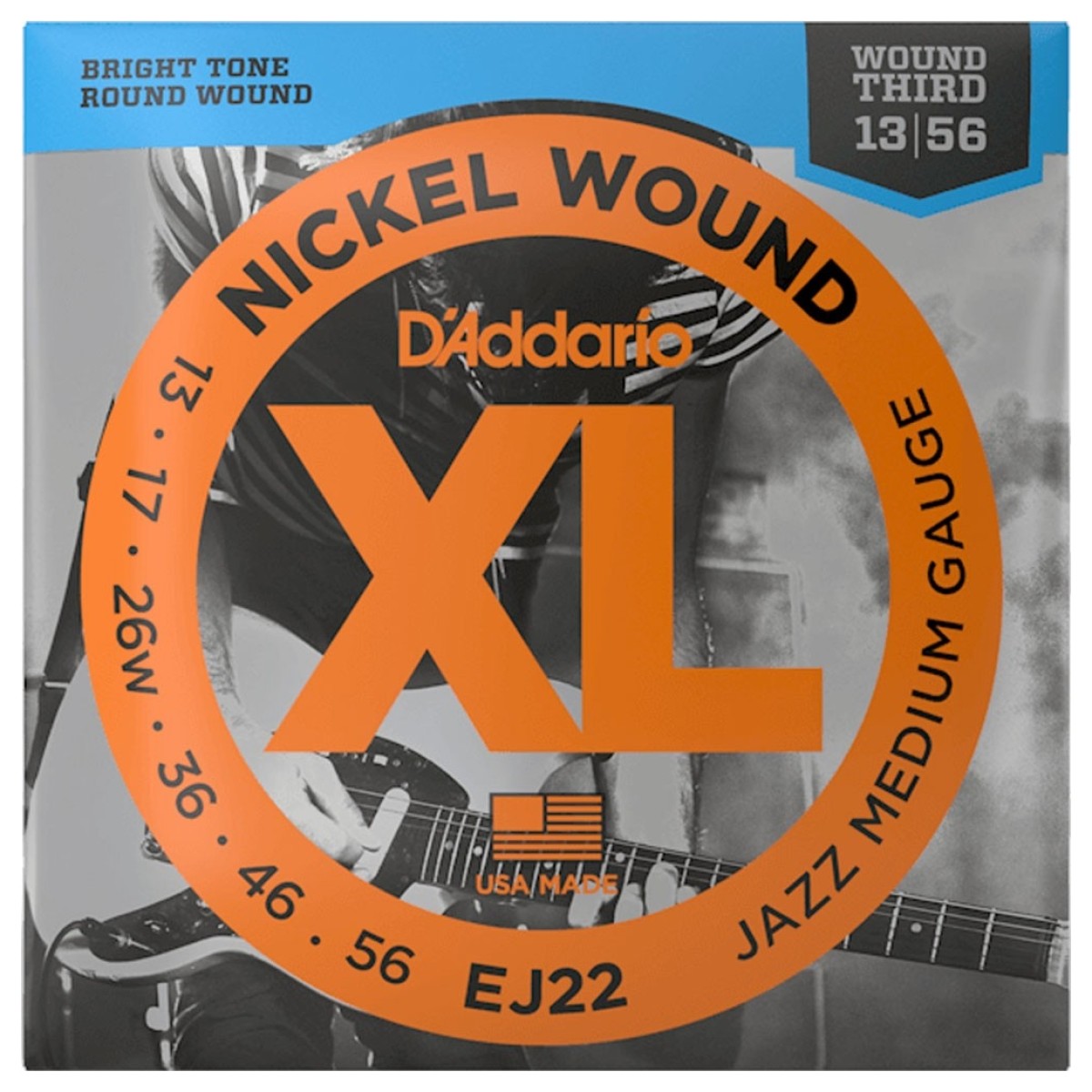 DAddario EJ22 Electric Guitar Strings Jazz Light 13-56