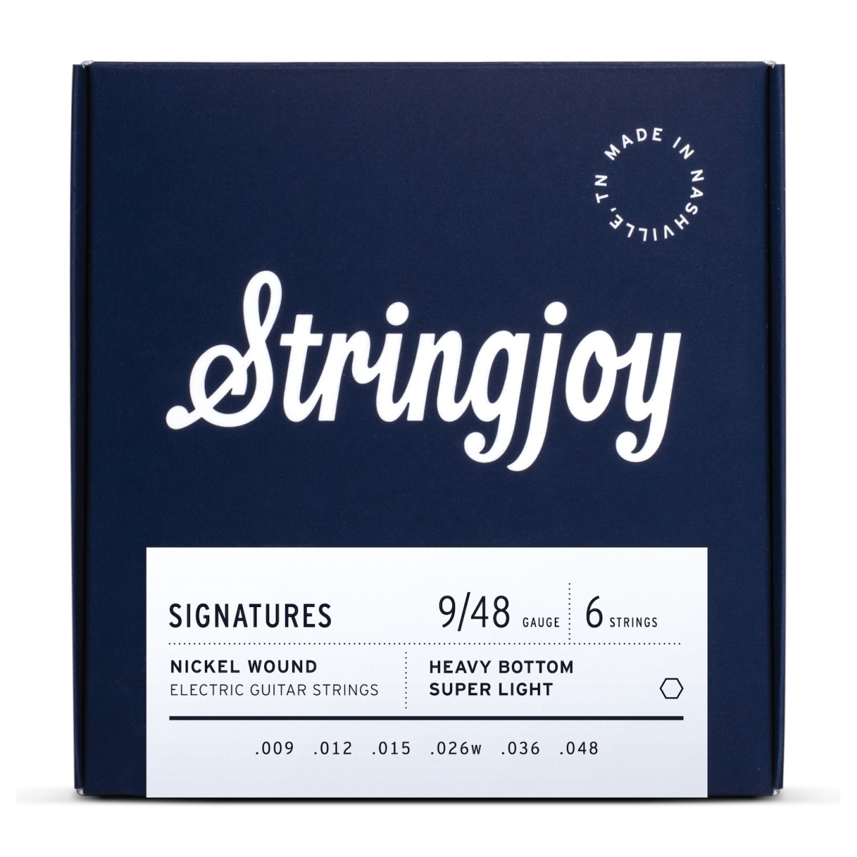 Stringjoy Signatures Heavy Bottom Super Light Gauge (9-48) Nickel Wound Electric Guitar Strings
