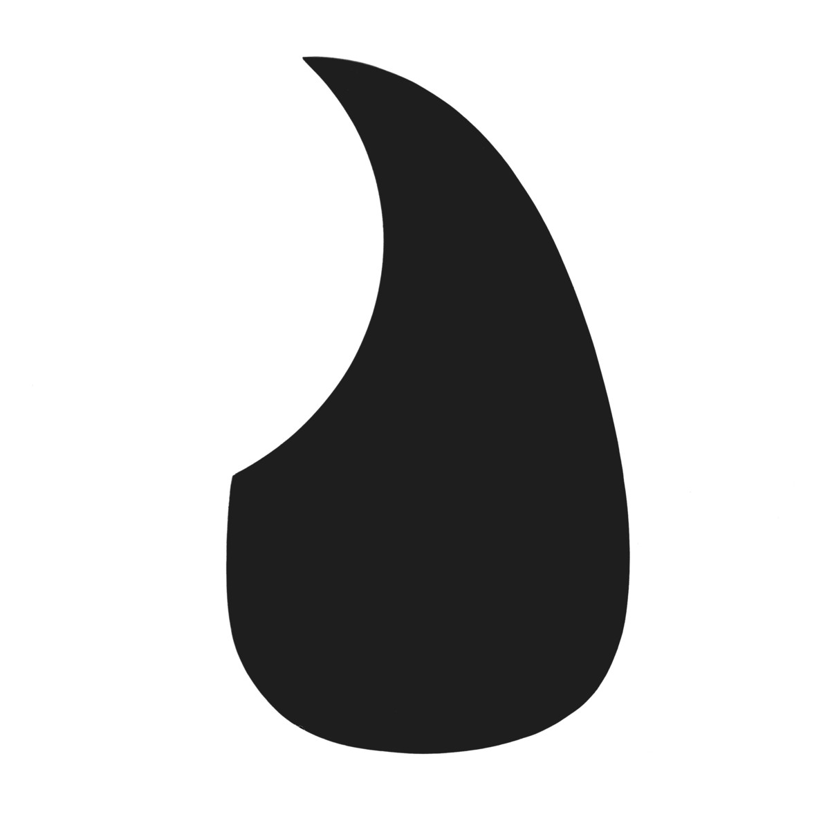 Guitarworks Acoustic Guitar Scratch Plate Black Tear Drop