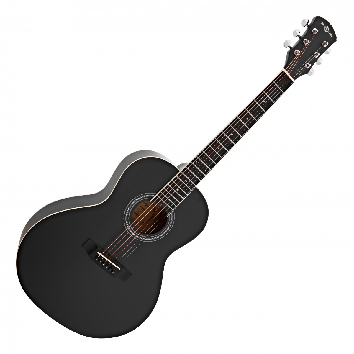 Parlour Acoustic Guitar Black