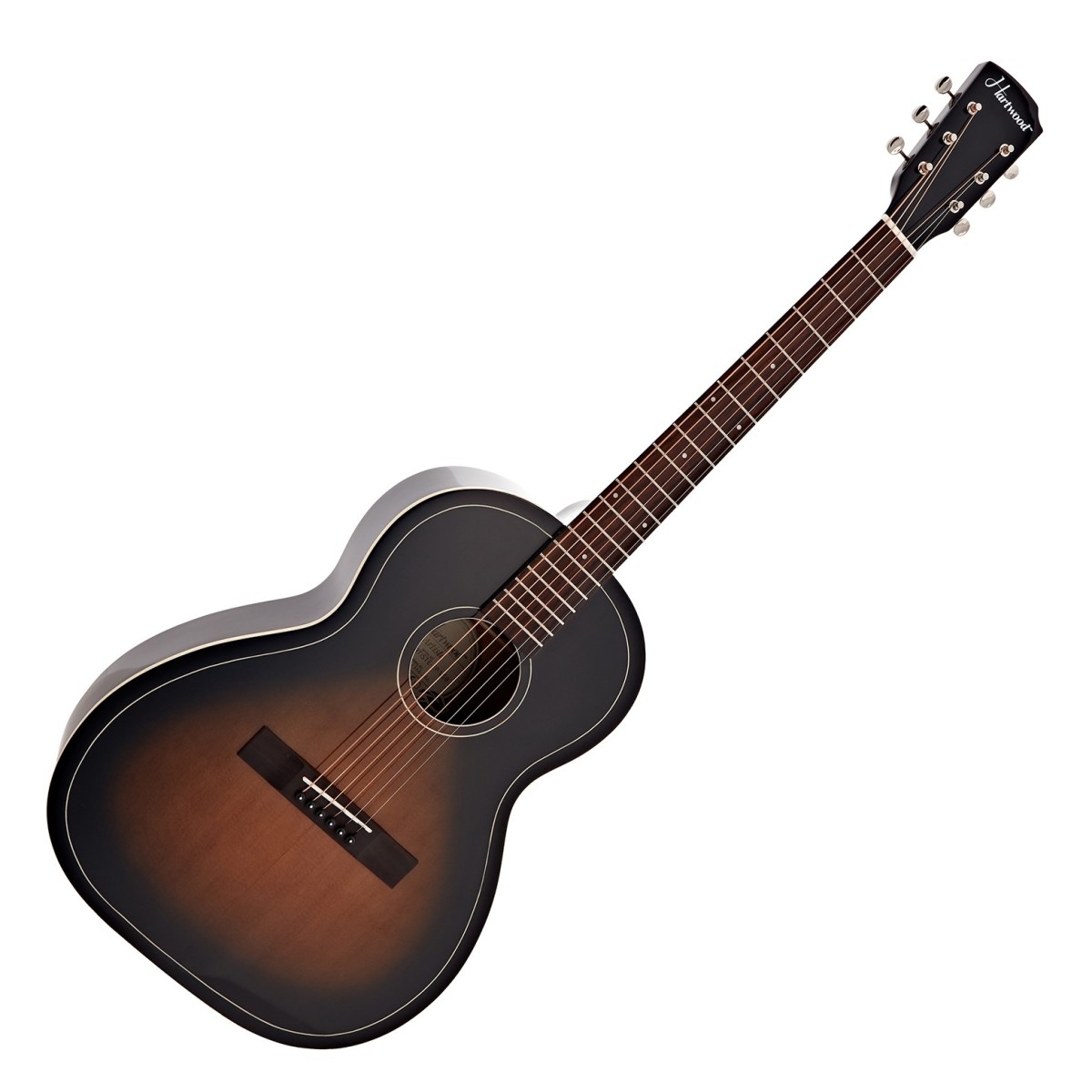 Hartwood Artiste Electro Acoustic Parlour Guitar Vintage Sunburst