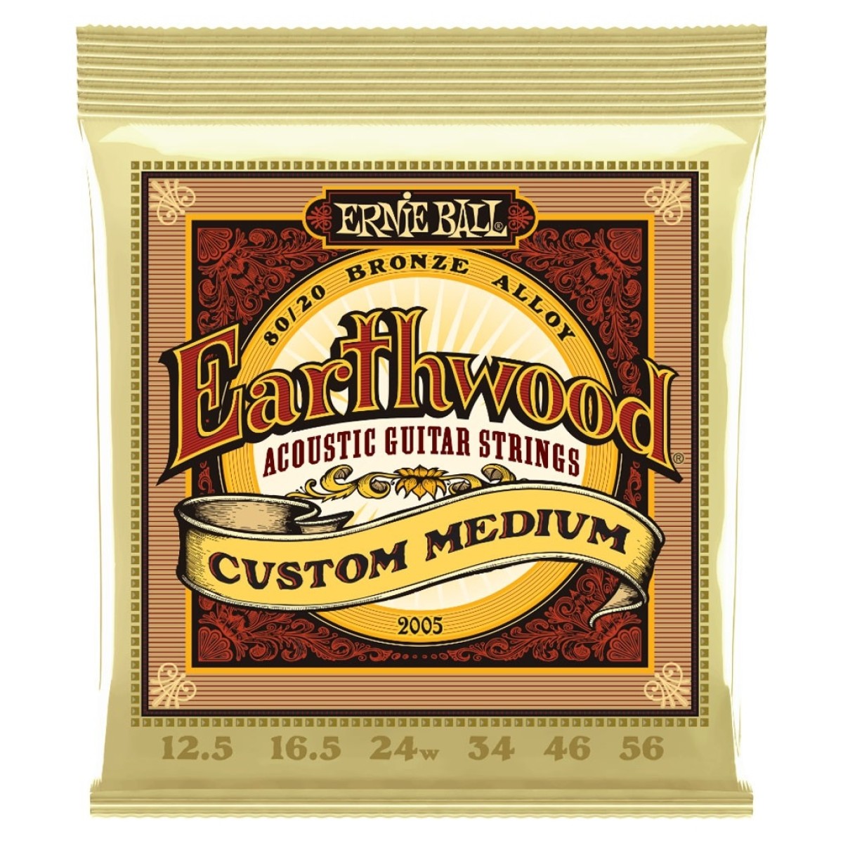 Ernie Ball Earthwood 2005 Acoustic Guitar Strings Set Light 12.5 - 56