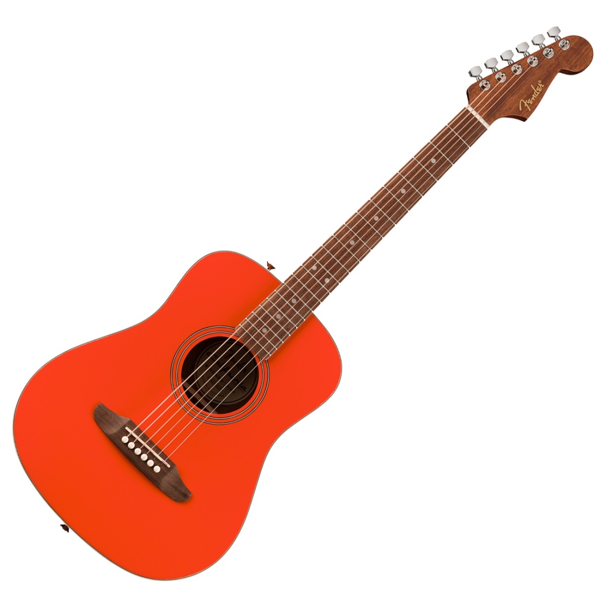 Fender California Standard Redondo Mini Acoustic Guitar with Bag Spruce Top Fiesta Red