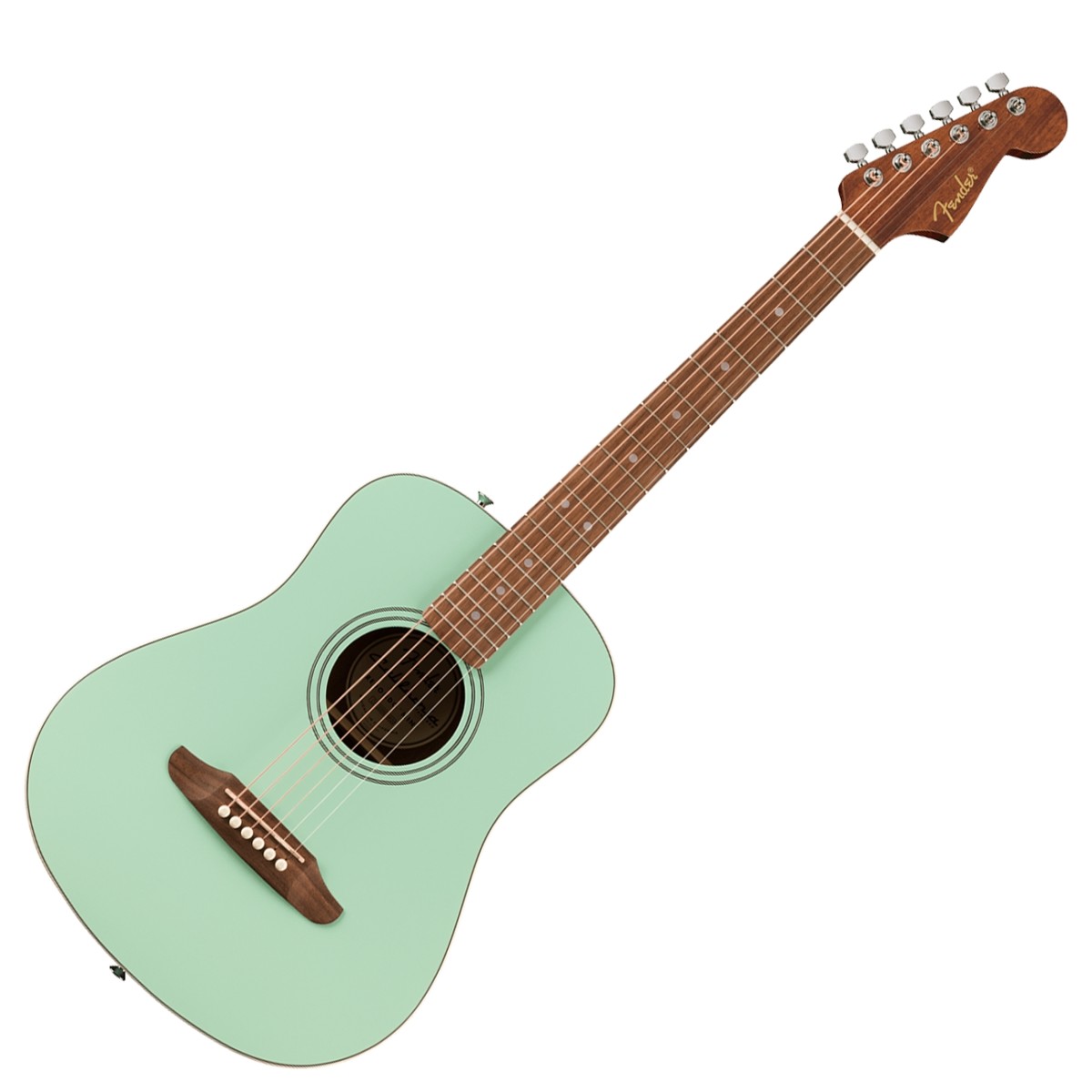 Fender California Standard Redondo Mini Acoustic Guitar with Bag Spruce Top Surf Green