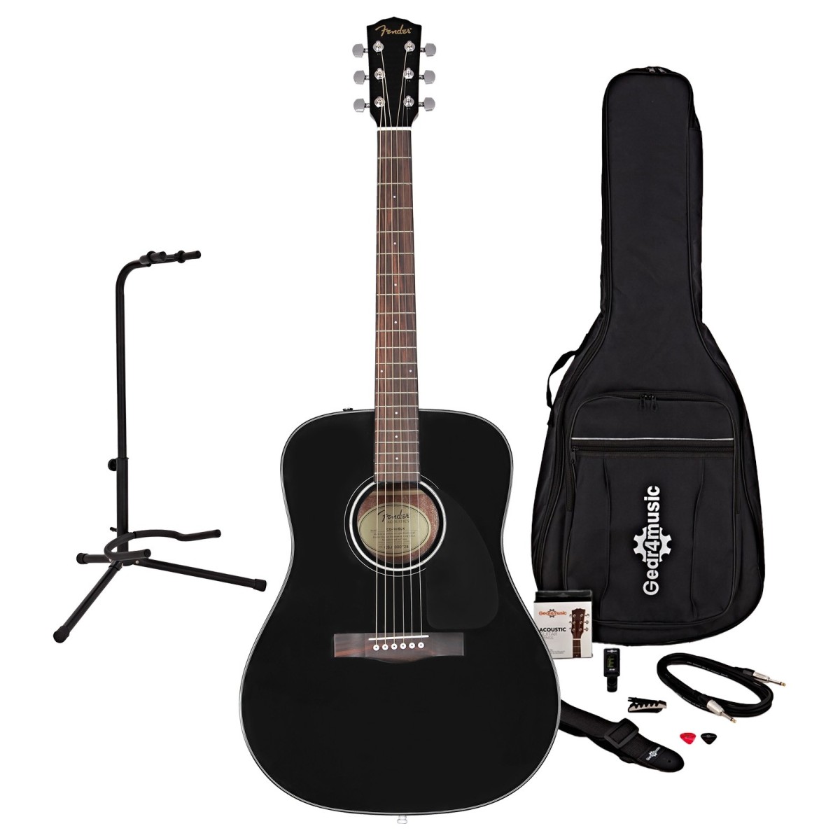 Fender CD-60 V3 Acoustic Guitar with Accessory Pack Builder