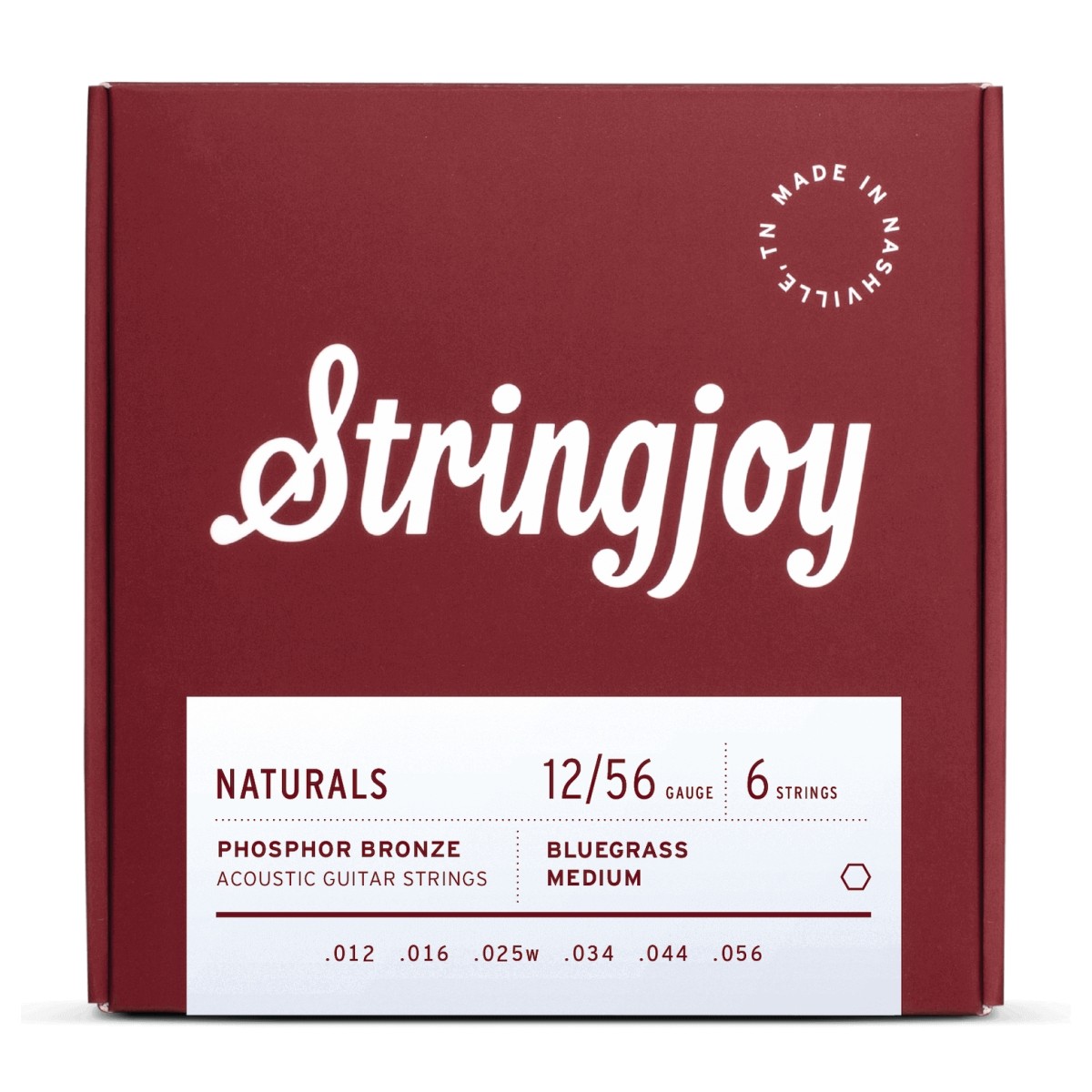 Stringjoy Naturals Bluegrass Gauge (12-56) Phosphor Bronze Acoustic Guitar Strings