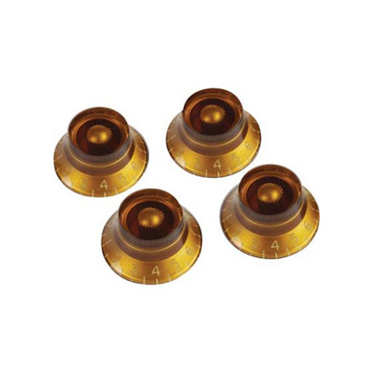 Gibson Top Hat Knobs for Electric Guitar 4 Pack Amber