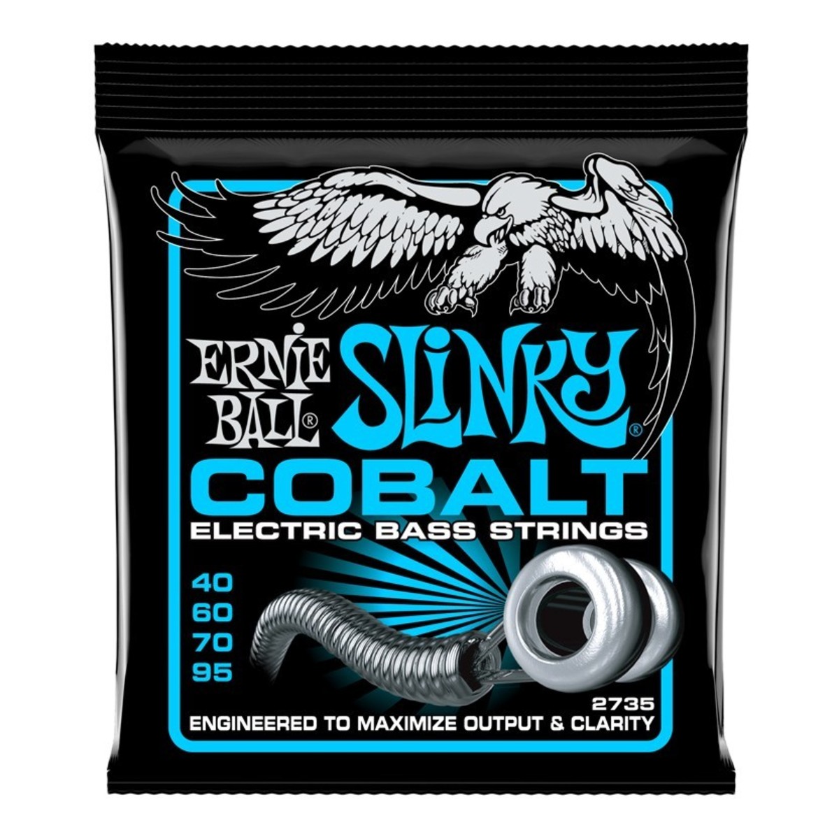 Ernie Ball Extra Slinky 2735 Cobalt Bass Guitar Strings 40-95