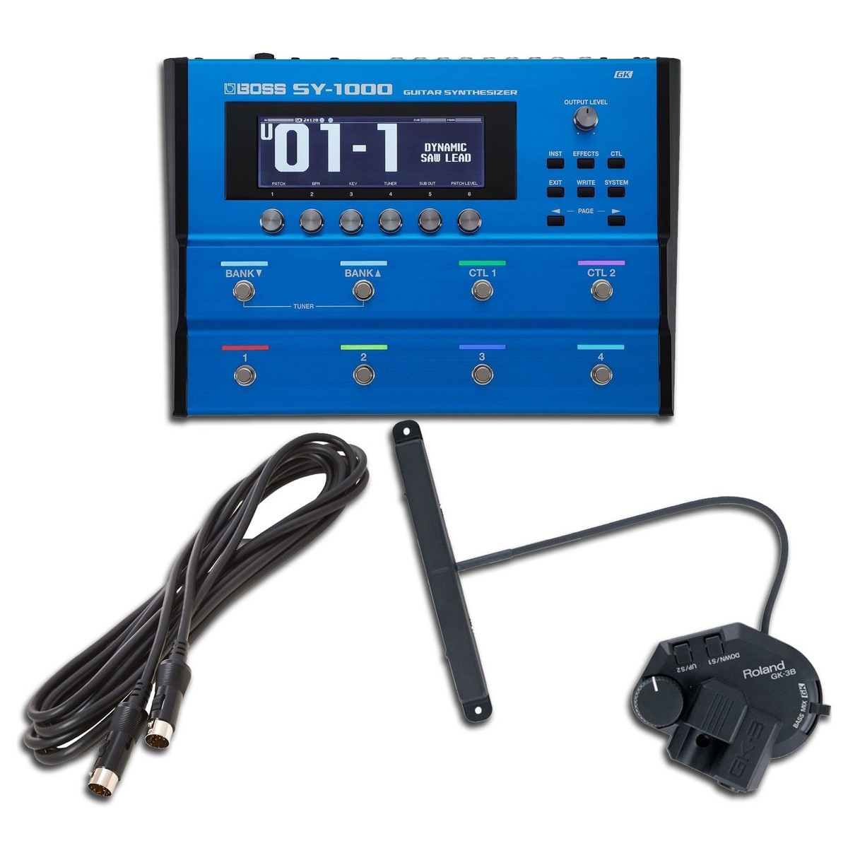 Boss SY-1000 with GK-3B Bass Guitar Pickup and Cable