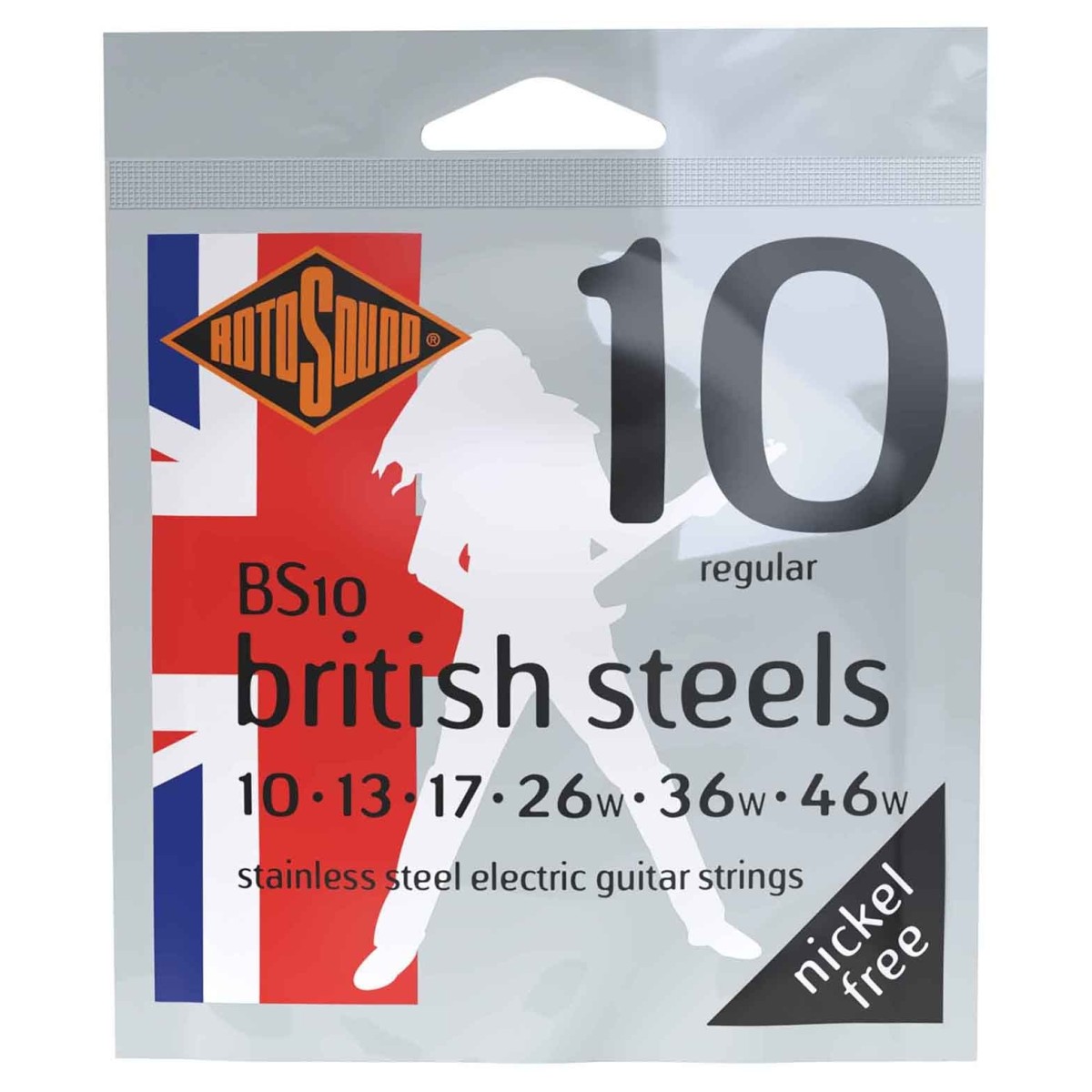 Rotosound BS10 British Steels 10-46 Gauge Electric Guitar Strings