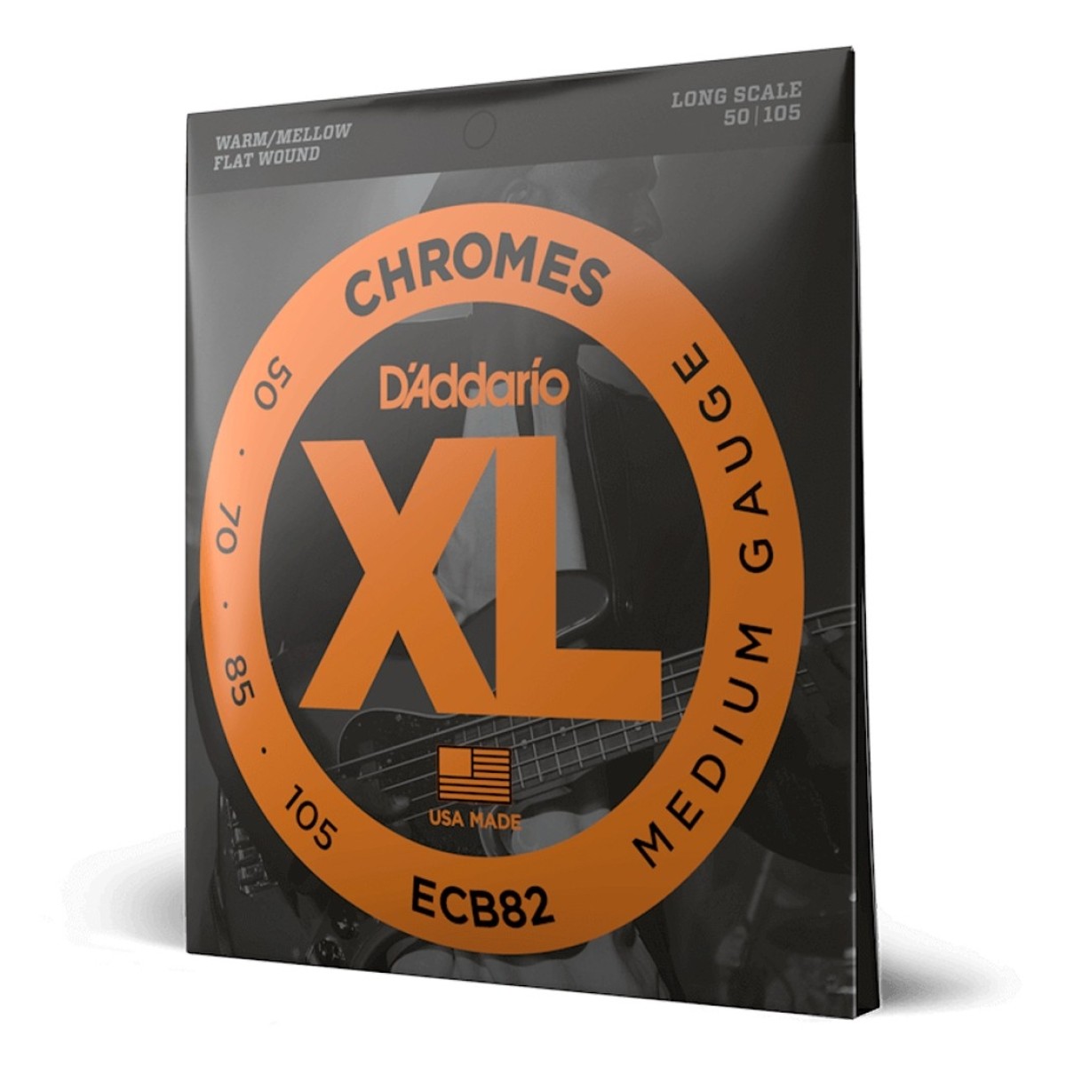 DAddario ECB82 Chromes Bass Guitar Strings Medium 50-105 Long Scale