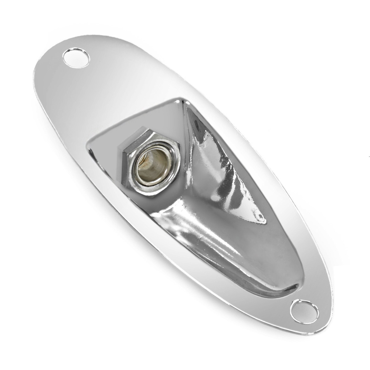 Guitarworks Loaded Recessed Electric Guitar Jack Plate Chrome