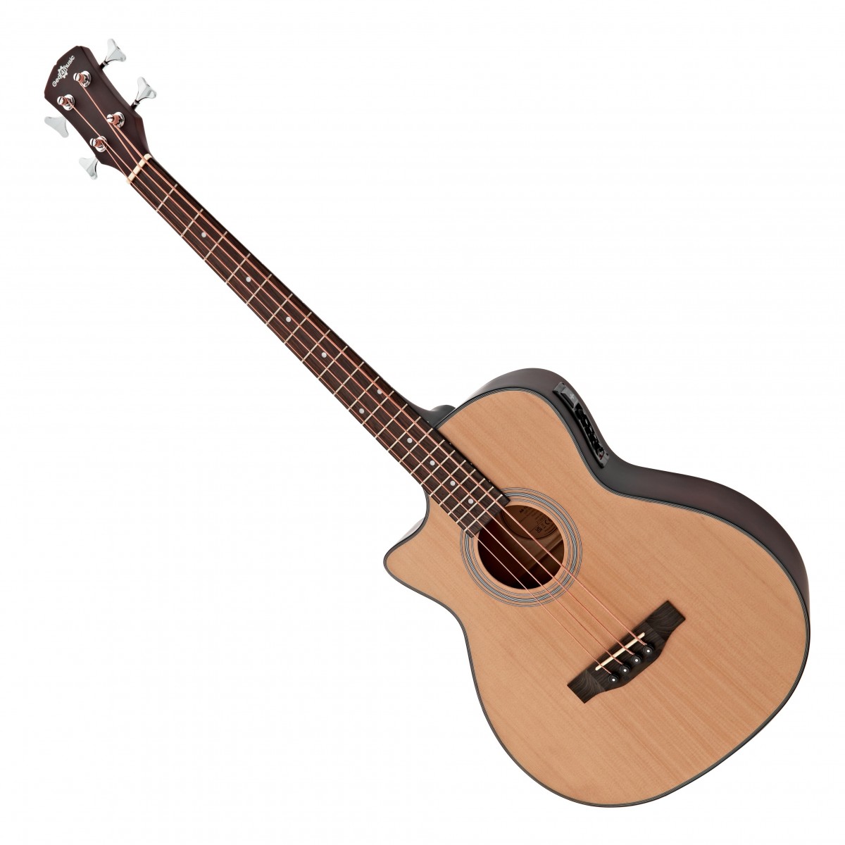 Electro Acoustic Left Handed Bass Guitar Natural
