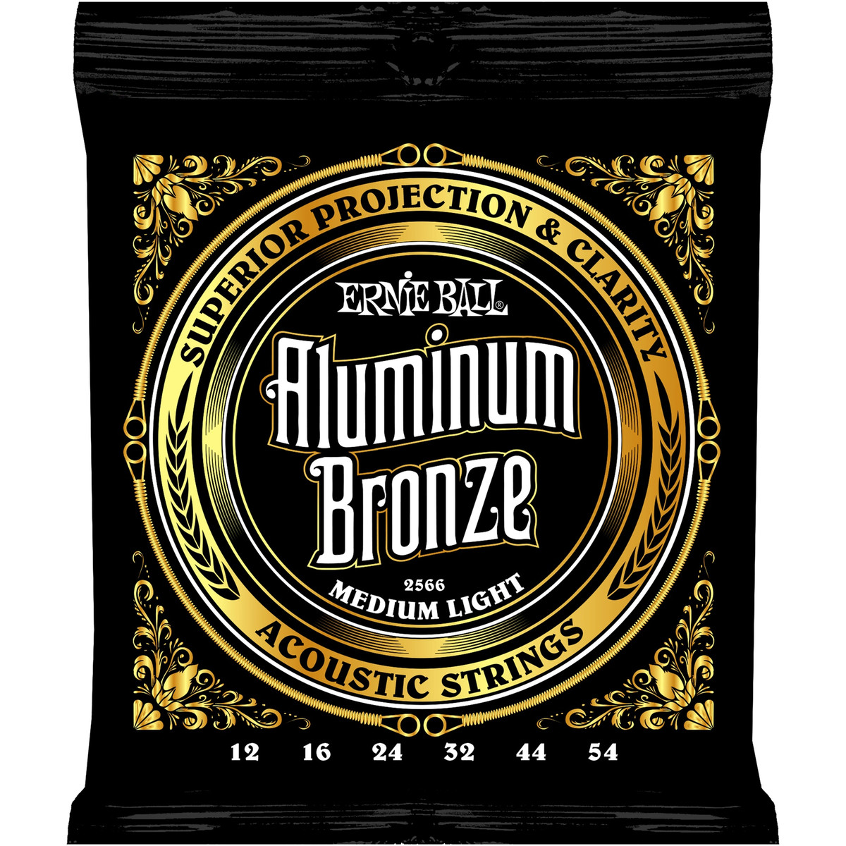 Ernie Ball 2566 Aluminium Bronze Acoustic Guitar Strings 12-54