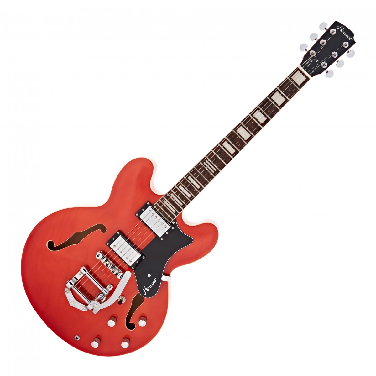 Hartwood Revival Vibrato Semi Acoustic Guitar Burnt Orange